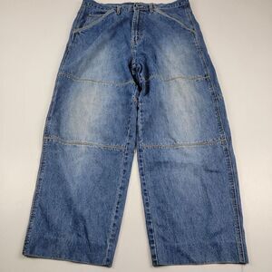 Phat Farm Double Knee Baggy Jeans Size 36x29 90s Goth Punk 90s Streetwear Skate